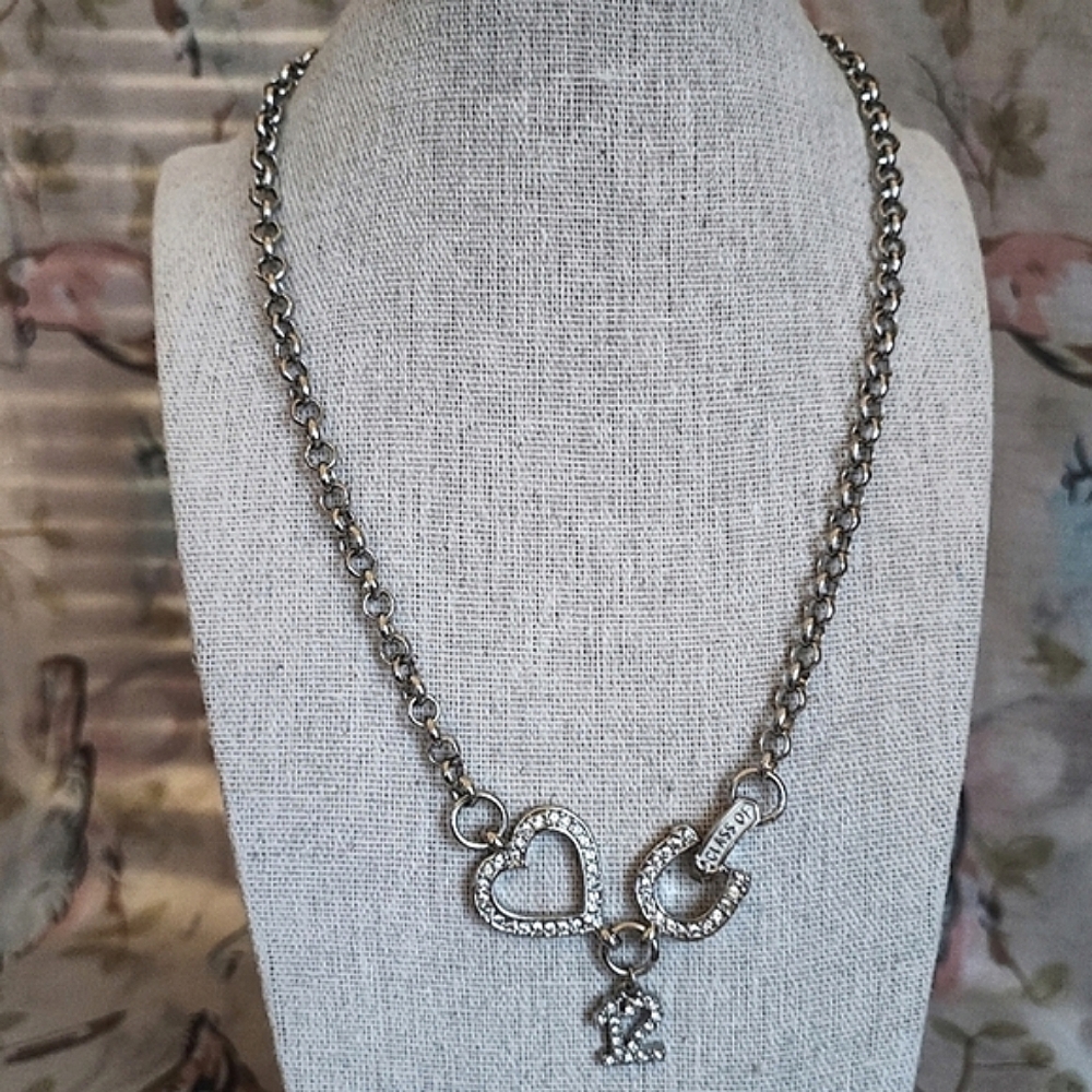JOSTEN'S Class Of 2012 Graduation High School Silver Tone Rhinestone Necklace